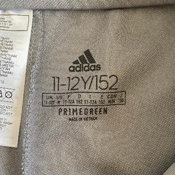 🆕 Adidas Girls' Grey with Pink & Blue Ombre Striped Zippered Track Pants - Picture 4 of 11